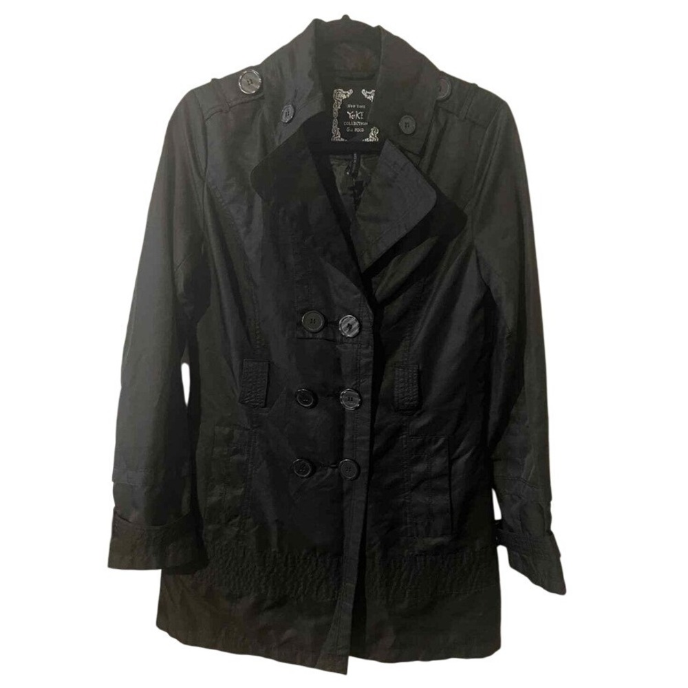 NEW YORK YOKI‎ Collection Est 2003 Trench Coat Black Juniors Size Medium